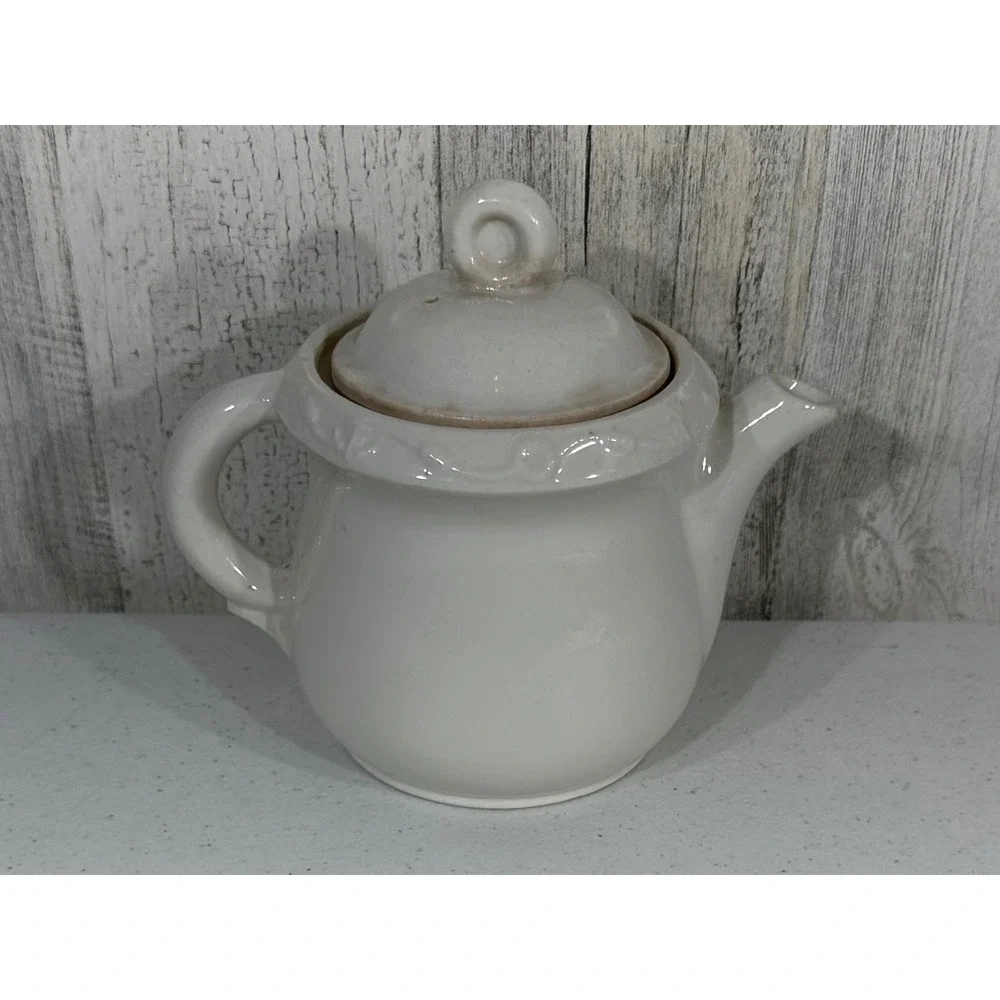 Porcelier‎ Vintage Porcelain Teapot Sailboat Nautical Beach Coastal Made in USA